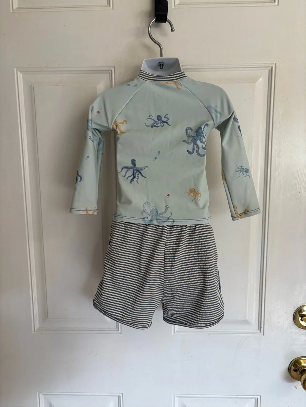 12/24M Pehr Life Aquatic UPF50+ Sun Protection Swim Rash Guard & Short set EUC
